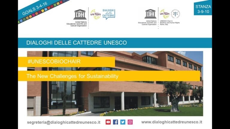 The #UNESCOBIOCHAIR and the New Challenges for Sustainability