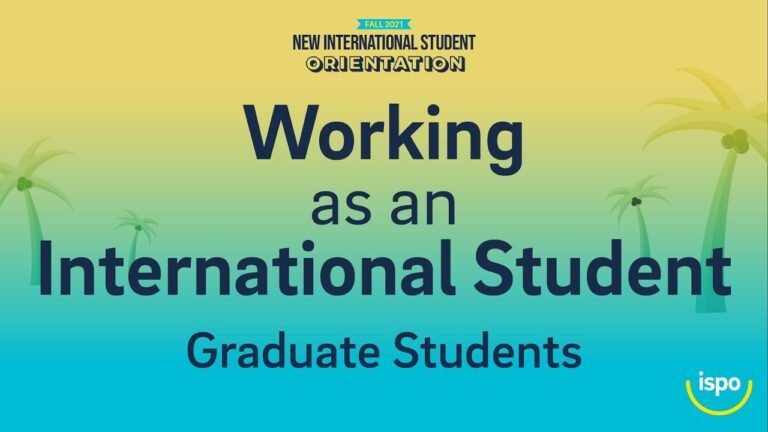 Working as an International Student – Graduate Students