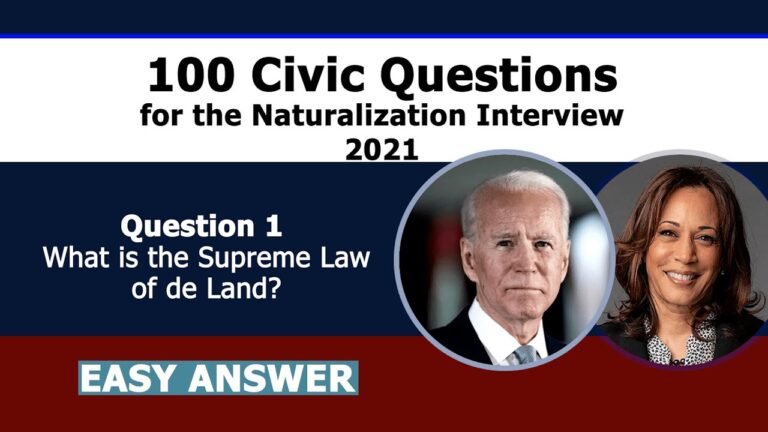 Citizenship Test 2021 Questions and Answers – 01/100