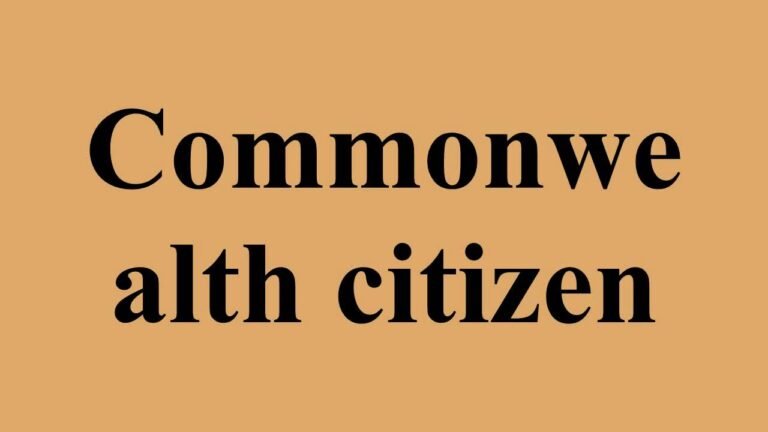 Commonwealth citizen
