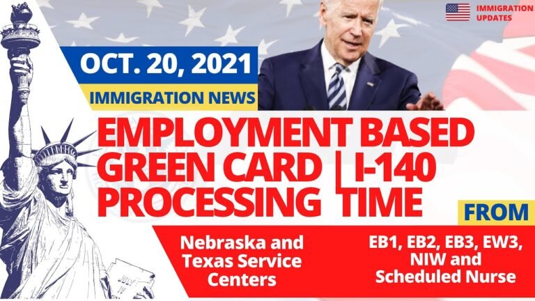 Employment Based, I-140 Processing Updates Oct 20 2021, Nebraska, Texas Processing Timelines 2021