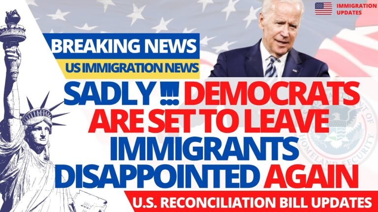 Sadly!!! Democrats are All Set to Leave Disappointed Again | No Immigration in Reconciliation Bill