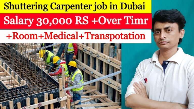 Shuttering Carpenter job in Dubai All Passport