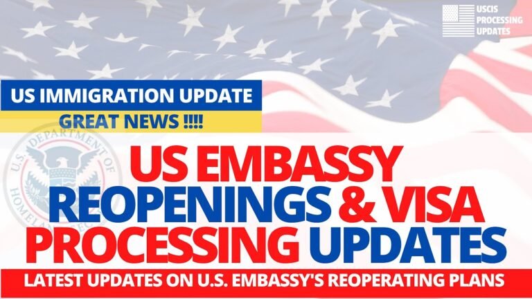 US Embassy Reopening & Visa Processing Updates, B1/B2, H1-B Green Card Interview | Visa Backlogs