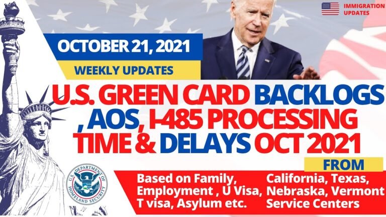 US Green Card Backlogs, Processing Delays & Timeline 2021 (Oct 21), I-485 Processing, Status Change