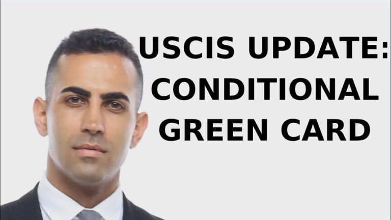 USCIS UPDATE FOR CONDITIONAL GREEN CARD HOLDERS