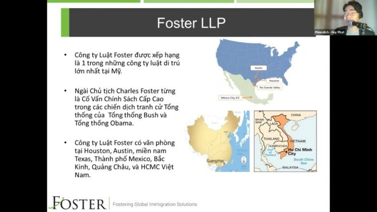 Webinar 09/10: Luật sư Văn phòng luật Foster, Hoa Kỳ nói về Visa EB-5 và EB-1C