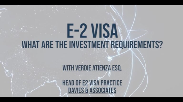 What are the Investment Requirements for an E2 Visa?