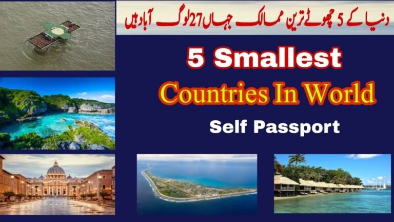 5 Smallest Countries of The World | Low Population Self Passport