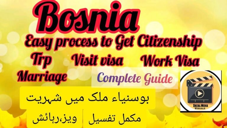 Bosnia 🇧🇦  Easy Process to get citizenship by Work Marriage Citizenship of European 🇪🇺 Country Guide