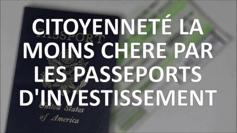 Citoyenneté La Moins Chère Par Les Passport d'Investissement