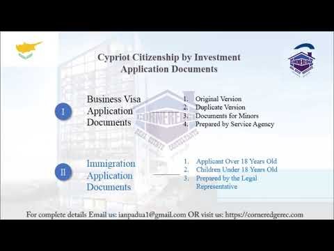 Cyprus Citizenship By Investment Documents