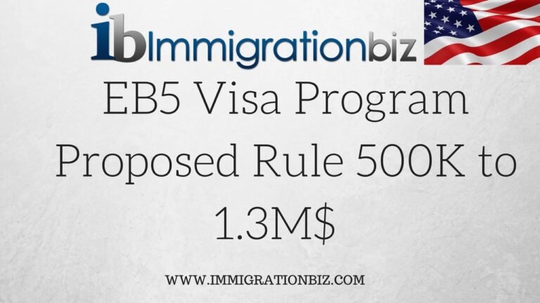 EB5 Visa Program Increase of Investment from 500K to 1.3M$ ⁉️