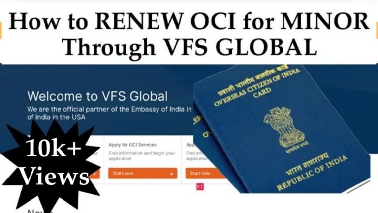 HOW to RENEW OCI for minor through VFS Global | For new passport | OCI Re-issuance | latest 2020