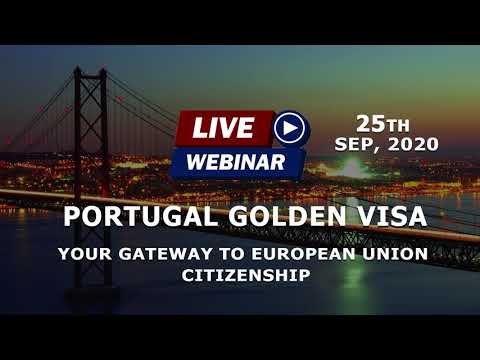 Portugal Golden Visa Webinar on 25th September 2020