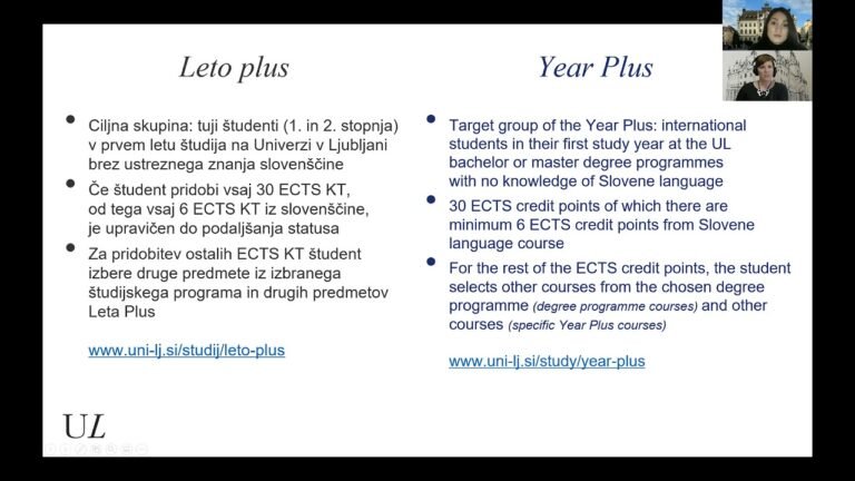 Presentation: Study at the UL, 25. 11. 2021