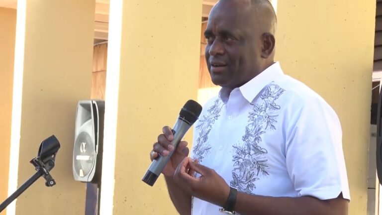 Prime Minister Roosevelt Skerrit addresses Dominica Grammar School's PTA Meeting