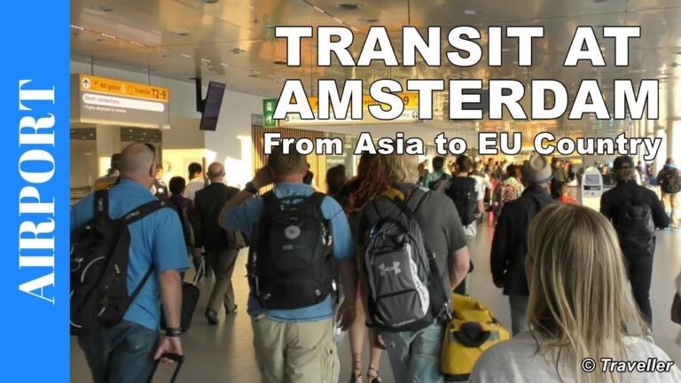 TRANSFER AT AMSTERDAM Airport Schiphol – Connection Flight at Schiphol Airport – Air Travel Video