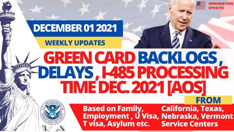 US Green Card Backlogs, Processing Delays & Timeline 2021 (Dec 1), I-485 Processing, Status Change