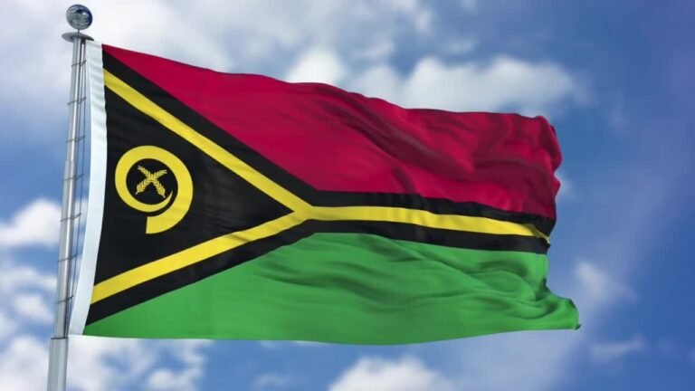 Vanuatu Flag Animation Stock Motion Graphics