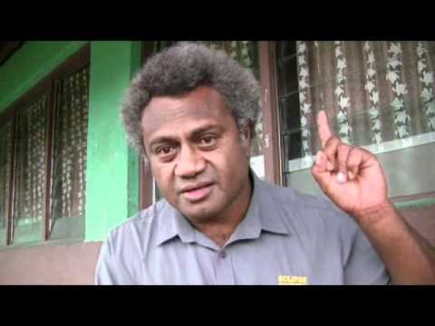 Chief Selwyn Garu on land in Vanuatu