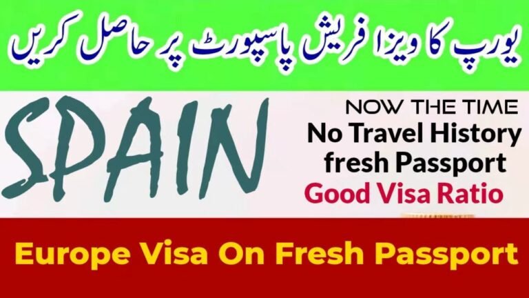 Europe Visa On Fresh Passport || Spain Visa On New Passport || Asia To Europe