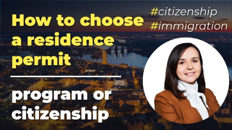 How to choose a resident permit program or citizenship, Bosco Conference