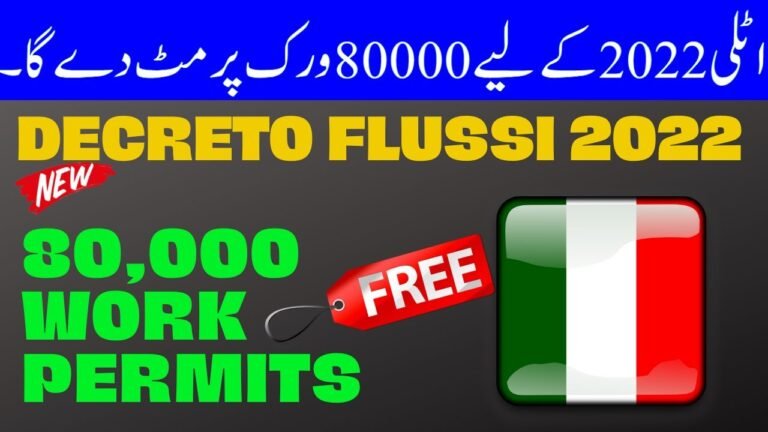 Italy’s Decreto Flussi 2022 to allow 80,000 Free Work Permits