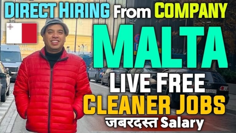 Jobs in Malta for Indians | Cleaner Jobs in Malta | Jobs in Malta for Indians