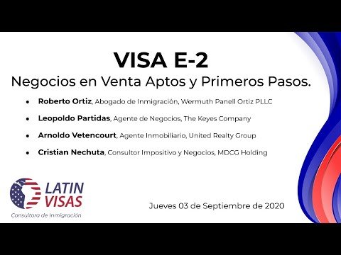 VISA E2 2020 – Negocios en Venta Aptos y Primeros Pasos para obtener  visa por inversión para EEUU