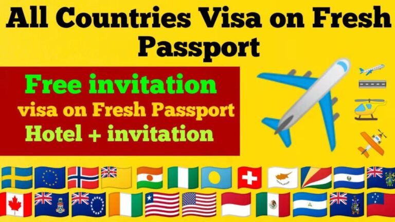 Visa On Fresh Passport || How to Get Free Invitation || Free Invitation For All The Countries