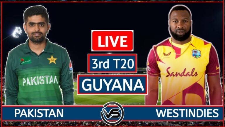 West Indies vs Pakistan 3rd T20 Live | PAK vs WI 3rd T20 Live