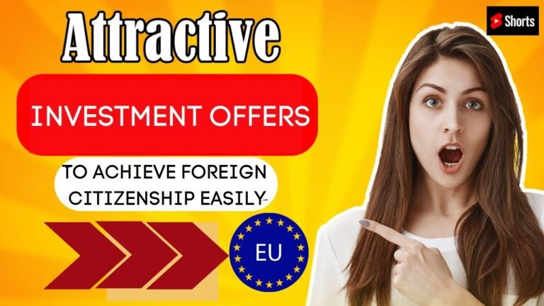 Attractive Investment Offers To Achieve Foreign Citizenship Offers #shorts