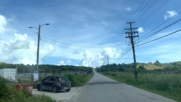 Driving Dows Hill to all Saints road Antigua and Barbuda 21 November 2021