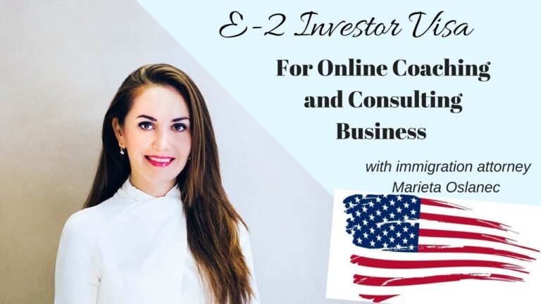 E2 Investor Visa | ONLINE COACHES  ✔️🇺🇸