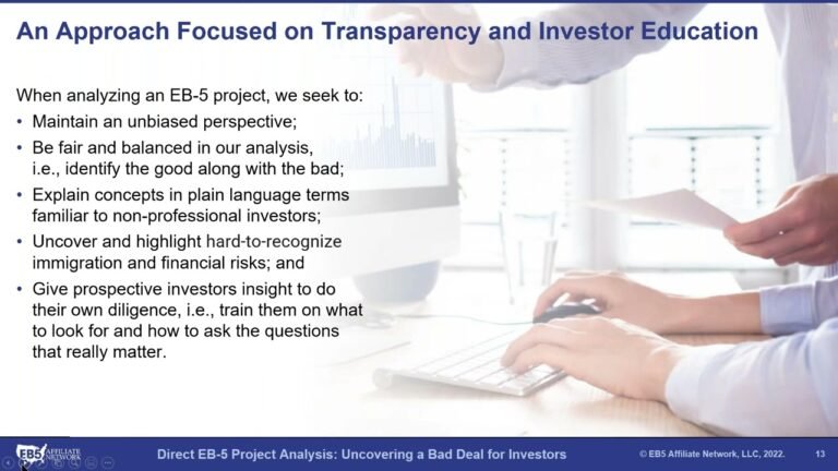 Full Webinar: Direct EB-5 Project Analysis – Uncovering a Bad Deal for Investors