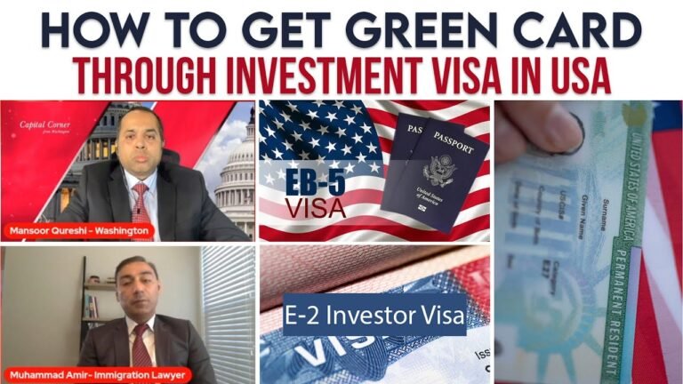 How to get green card in the USA through Investment . How to apply for E2 & EB5 Investment visa.