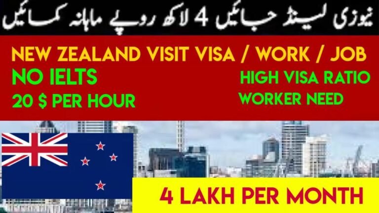 New Zealand Visit Visa || Earn 4 Lakh in New Zealand || Work Visa for All || Jobs