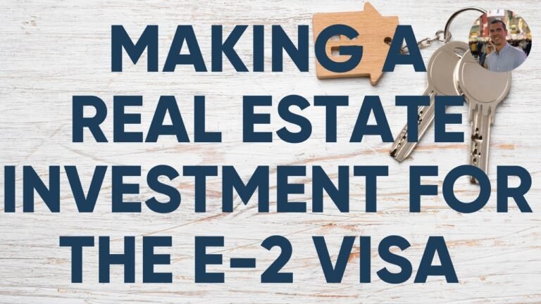 real investment for the e 2 visa