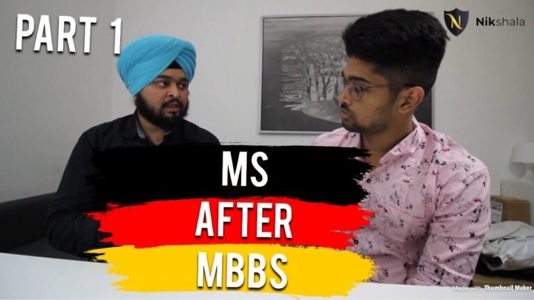 MS IN GERMANY AFTER MBBS / Part (1/3)