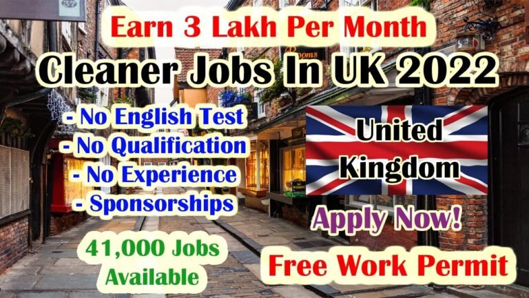 🇬🇧 Cleaner Jobs In UK With Free Food & Accommodation | Earn 3 Lakh Per Month 🇬🇧