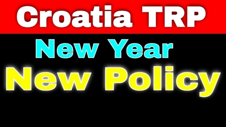 Croatia TRP Process New Rule | How to get Temporary Residency in Croatia |  Study Visa in Croatia