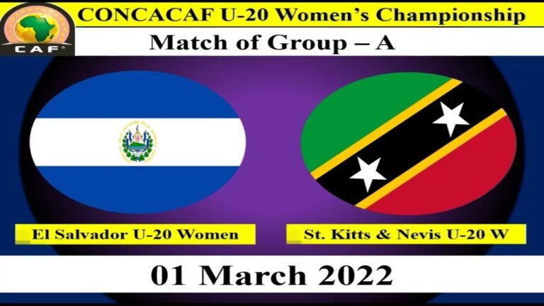 El Salvador U20 Women vs Saint Kitts & Nevis U20 Women-01 March 2022-CONCACAF U20 Women's Champ.