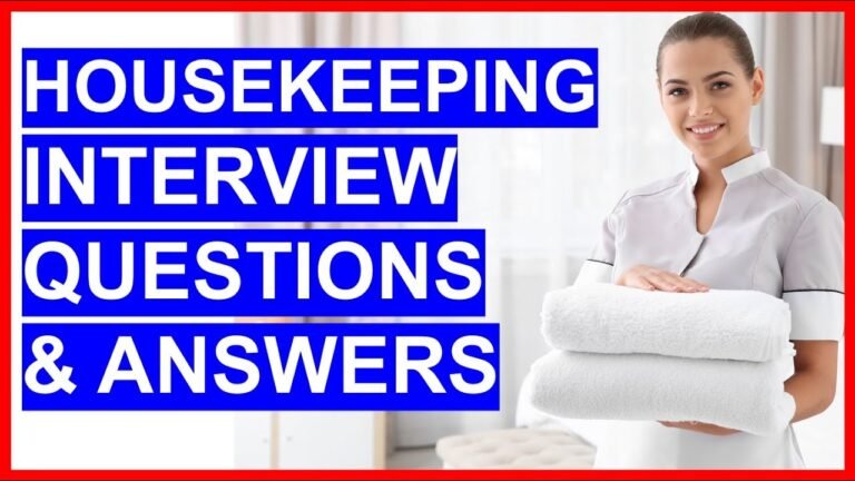 HOUSEKEEPING Interview Questions And Answers! (How To PASS a Housekeeper Interview)