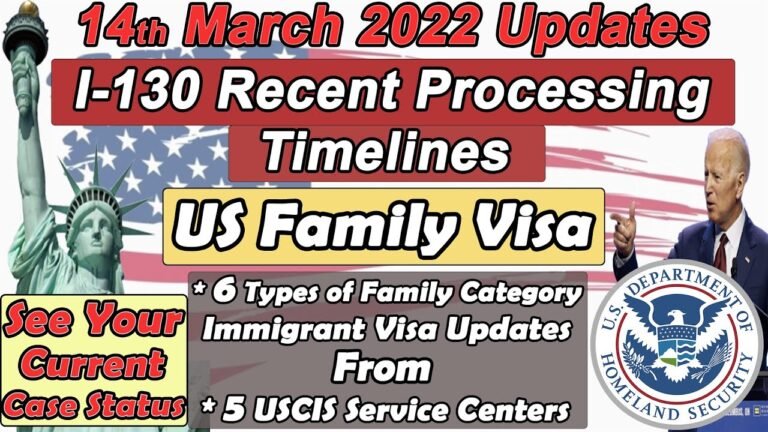 I 130 Processing Time 2022, Family Visa Updates, Family Visa Processing Time, 14th March 2022 USA