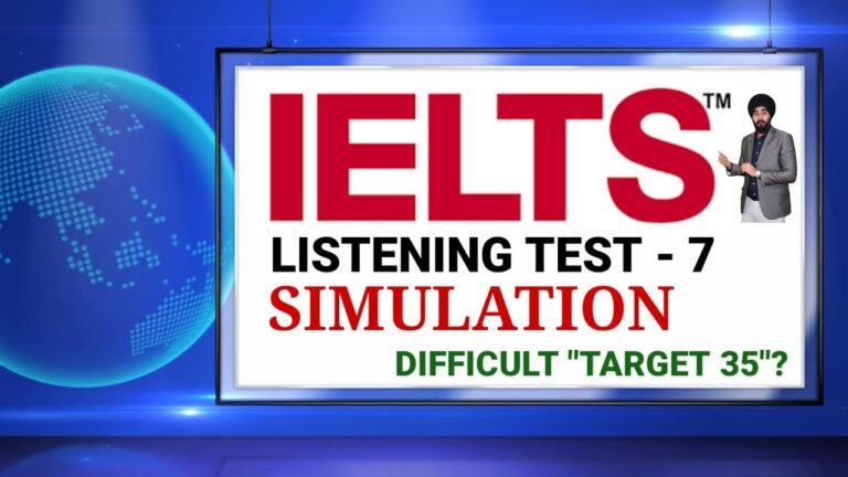 Ielts Listening Test 7 | 2020 #Ielts #Simulation | #Residency Status Listening Test