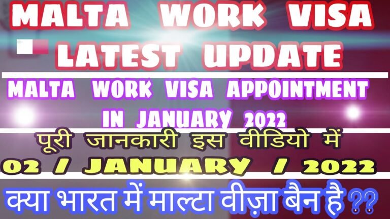 Malta Visa 2022 | Vfs Update | Malta Work Visa | Malta Visa Appointment | Khanna Visa Advice |