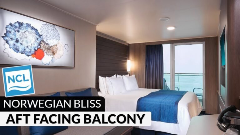 Norwegian Bliss | Aft-Facing Balcony Stateroom | Full Walkthrough Tour & Review 4K