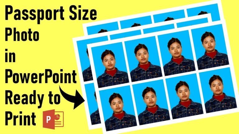 PowerPoint Tutorial || How to make Passport size photo in PowerPoint | Ready to Print | Save JPEG