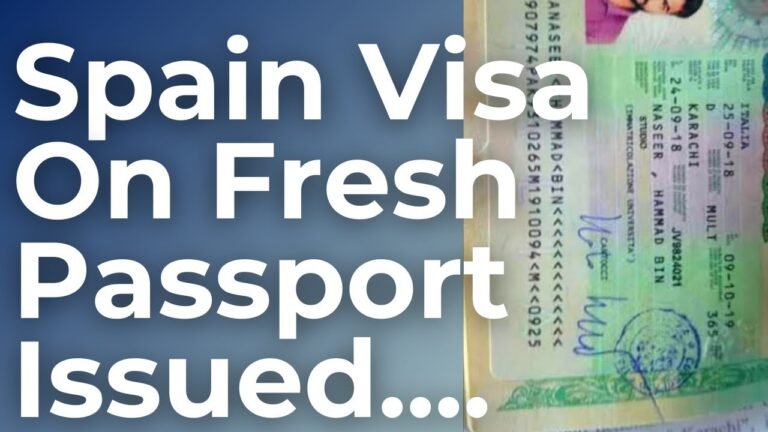 SPAIN VISA ISSUED ON FRESH PASSPORT